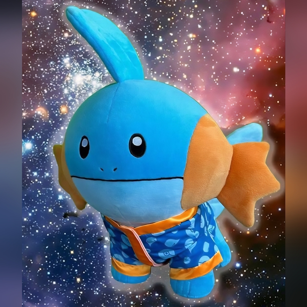 Build a Bear Pokemon MUDKIP Plush With Coat Rare 2023 Pokemon